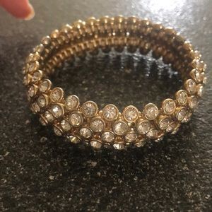 Stretchy rhinestone bangle bracelet